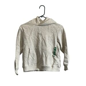 New Zara Boys Hoodie Sweatshirt Cream Minimalist Casual True Neutral Sz 8-9